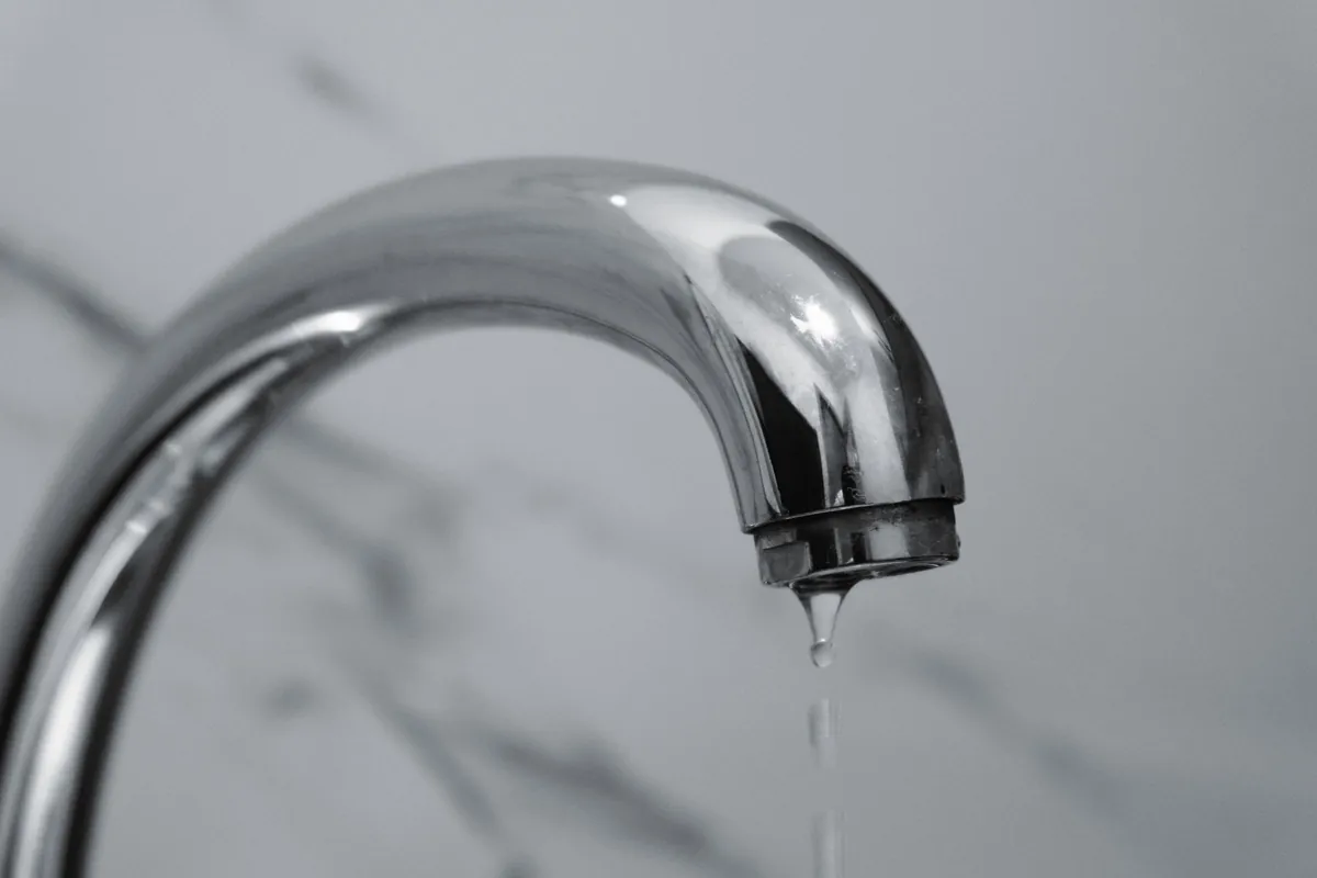 Dripping chrome tap